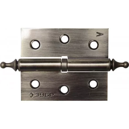 Петля дверная разъемная ЗУБР &quot;ЭКСПЕРТ&quot;, 1 подшипник, цвет ст. латунь (AB), левая, с крепежом, 75х63х2,5мм, 2 шт 37605-075-5L купить в Перми