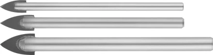 Набор сверл по кафелю, керамике, стеклу, с двумя режущими лезвиями, цилиндрический хвостовик, 3 шт: 5, 6, 8 мм, STAYER 2986-Н3 2986-Н3 купить в Перми
