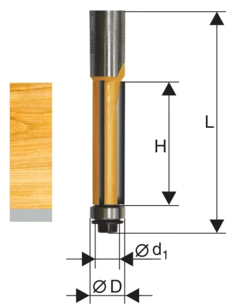 Фреза кромочная прямая ф12,7х26мм хв. 8мм Энкор 46191 купить в Перми