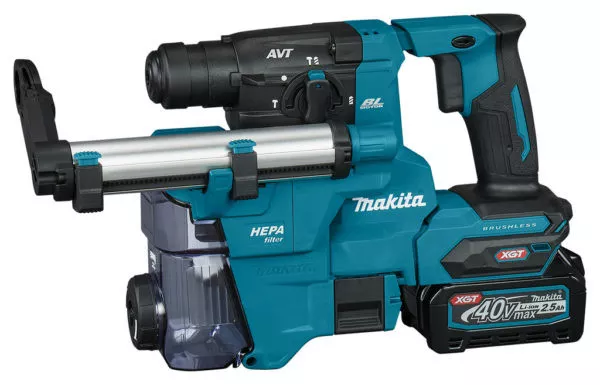 Аккумуляторный 40V перфоратор c пылеудалением Makita HR010GD201 (2АКБ 2,5Ач, ЗУ) купить в Перми
