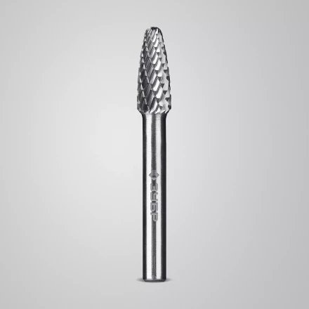 Зубр Твердосплавная борфреза F - парабола с закругленным углом, 8 х 20 мм, радиус 2.0 мм (28805-8-20) купить в Перми