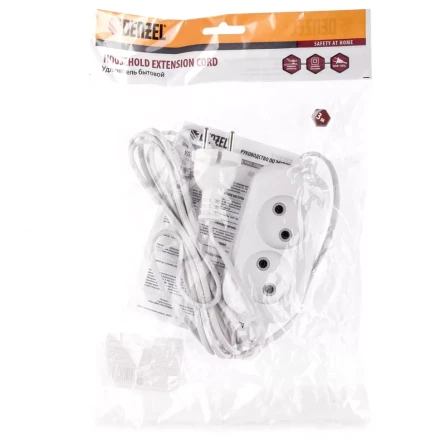 Удлинитель бытовой без заземления 3 м 2 розетки 6 A серия УХ6 Denzel 95921 купить в Перми