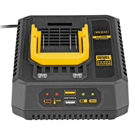 Устройство зарядное для аккумуляторов BCH-20-4.5, Li-Ion, 20 В, 4,5 А// Denzel 28457 купить в Перми