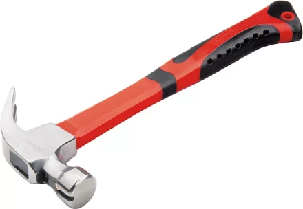 Молоток-гвоздодер 450 г боек c магнитом фибергласовая обрезиненная рукоятка MATRIX 10446 купить в Перми