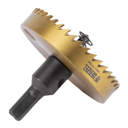 Коронка по металлу HSS, 70 мм, нитридтитановое покрытие Denzel 724123 купить в Перми