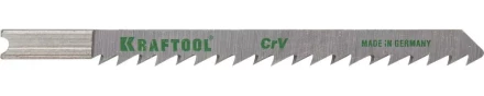 Полотна KRAFTOOL, U101D, для эл/лобзика, Cr-V, по дереву, ДСП, ДВП, чистый рез, US-хвост., шаг 4мм, 75мм, 2шт 159611-4 купить в Перми