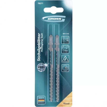 Полотна для электролобзика по дереву 2 шт 3182 GROSS 78271 купить в Перми
