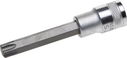 Торцовая бита-головка KRAFTOOL &quot;INDUSTRIE QUALITAT&quot;, удлиненная, материал S2, TORX, сатинированная, 1/2&quot;, Т55 27906-55_z01 купить в Перми