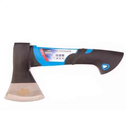 Топор плотницкий 450 гр двухкомпонентная обрезиненная рукоятка Барс 21408 купить в Перми