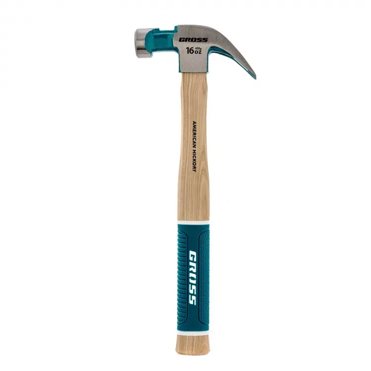 Молоток-гвоздодер с магнитом GROSS AMERICAN HICKORY 450 г угол 45 обрезиненная рукоятка 10415 купить в Перми