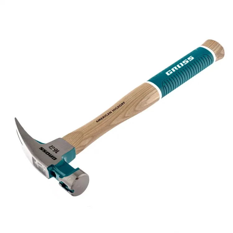 Молоток-гвоздодер с магнитом GROSS AMERICAN HICKORY 450 г угол 45 обрезиненная рукоятка 10415 купить в Перми