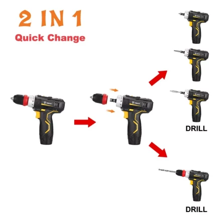 Дрель аккумуляторная DEKO GCD12DU3, 063-4114, со съемным патроном купить в Перми