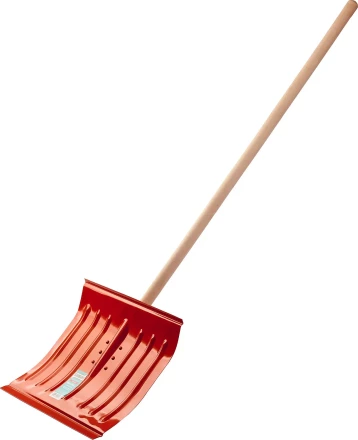 Лопата снеговая стальная с деревянным черенком, 430мм, оранжевая, СИБИН 421841 421841 купить в Перми