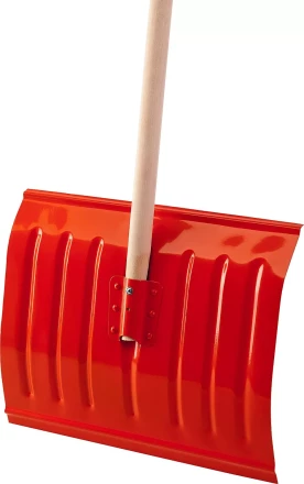 Лопата снеговая стальная с деревянным черенком, 430мм, оранжевая, СИБИН 421841 421841 купить в Перми