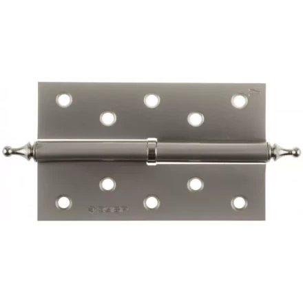 Петля дверная разъемная ЗУБР &quot;ЭКСПЕРТ&quot;, 1 подшипник, цвет мат. никель (PN), левая, с крепежом, 125х75х2,5мм,2шт 37605-125-4L купить в Перми