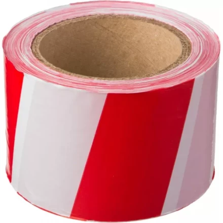 Сигнальная лента, цвет красно-белый, 75мм х 150м, STAYER Master 12241-75-150 купить в Перми