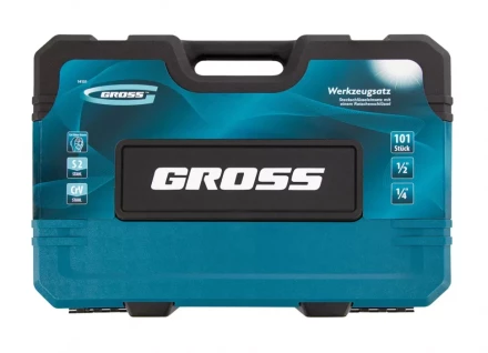 Набор инструментов 101 предмет, 120 зубьев, CrV, 1/4&quot;, 1/2&quot; Gross 14151 купить в Перми