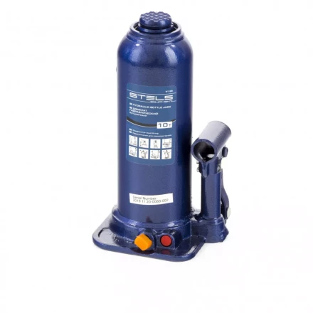 Домкрат гидравлический бутылочный 10 т h подъема 222-447 мм Stels 51166 купить в Перми