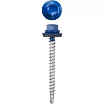 Саморезы СКД кровельные, RAL 5005 синий насыщенный, 29 х 4.8 мм, 2 500 шт, для деревянной обрешетки, STAYER 30300-48-029-5005 купить в Перми