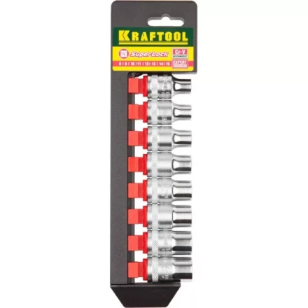 Набор KRAFTOOL &quot;EXPERT QUALITAT&quot; Торцовые головки &quot;SUPER LOCK&quot;, 1/2&quot;, 8-15мм, 8 предметов 27863-H8_z01 купить в Перми