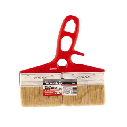 Кисть флейцевая для лаков, 200 x 12, натуральная щетина, пластиковая ручка Color line Matrix 83369 купить в Перми