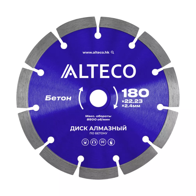 Диск алмазный по бетону ALTECO 180x22.23x2.4 мм 66518 купить в Перми