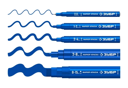 ЗУБР МК-1500 синий, 8-15 мм маркер-краска (06329-7) купить в Перми