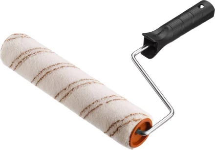 Валик малярный ЗУБР &quot;ОПТИМА -МИКРОТЕКС&quot;, пропитки и средства защиты древесины, микрофибра, ворс 7 мм, бюгель 6 мм, 40х240мм 03545-24 купить в Перми