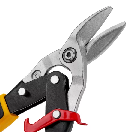 Ножницы по металлу Denzel, 270 мм, прямой и левый рез, сталь-СrMo, трехкомпонентные рукоятки, 78372 купить в Перми