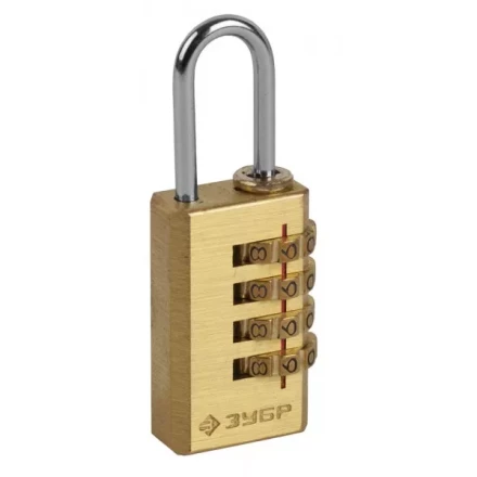 Замок ЗУБР &quot;ЭКСПЕРТ&quot; навесной мини, кодовый, 4 диска 37118-2_z01 купить в Перми