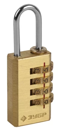 Замок ЗУБР &quot;ЭКСПЕРТ&quot; навесной мини, кодовый, 4 диска 37118-2_z01 купить в Перми