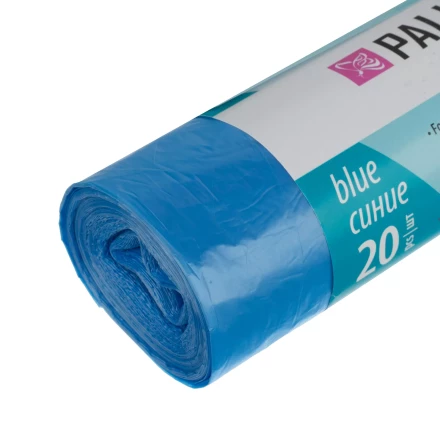 Пакеты для мусора с завязками 60 л x 20 шт., синие, Home Palisad 927205 купить в Перми