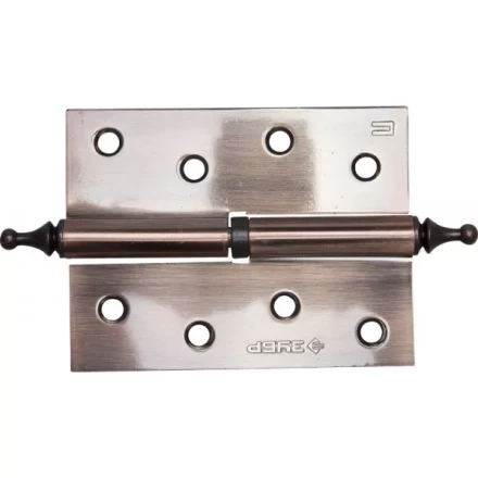 Петля дверная разъемная ЗУБР &quot;ЭКСПЕРТ&quot;, 1 подшипник, цвет ст. медь (AC), правая, с крепежом, 100х75х2,5мм, 2 шт 37605-100-6R купить в Перми