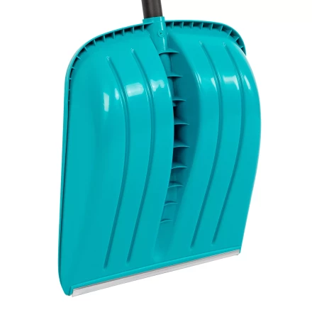 Лопата для уборки снега Palisad 61677, полипропилен, 365х450х1355 мм, алюминиевый черенок, усиленная, LUXE купить в Перми