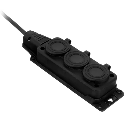 Удлинитель-шнур силовой Denzel Top Series 37421, КГТТ, 10м, 3 розетки, 3 x 1,5 мм, 3 м купить в Перми