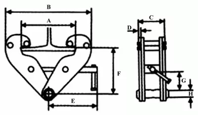 Захват балочный тип JT клипса LB г-п 2 тонн купить в Перми