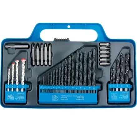 Набор сверл по бетону дереву 5-6-8-10 мм металлу 1-10 мм (через 0,5 мм) 40 предметов SPARTA 725455 купить в Перми