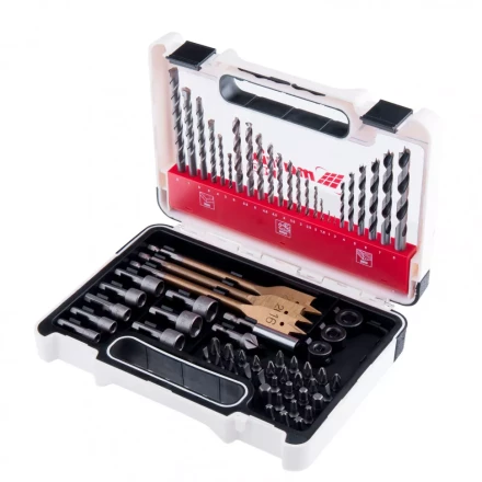 Набор сверл комбинированный по металлу 1-6 мм бетону 3-8 мм дереву 3-8 мм перки биты 30 шт адаптер головки 8 шт 71 предмет Pro Matrix 725671 купить в Перми