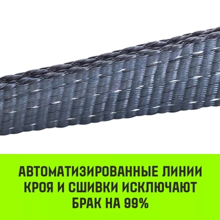 Трос буксировочный динамический HITCH PROF Лента масса авто 13т разрывная 39т 8м петля-петля (SZ071514) купить в Перми