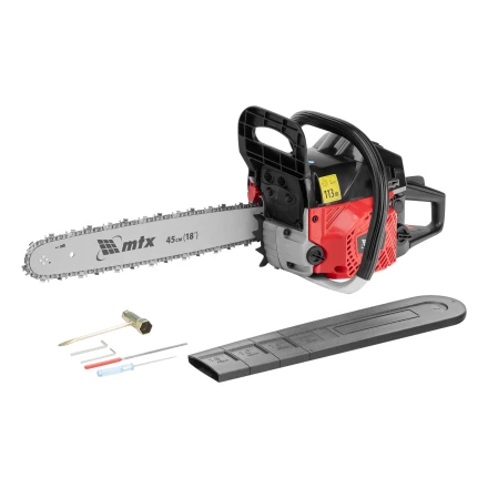Пила цепная бензиновая MS-5218, шина 45 см, 52см3, 3 л.с., шаг 0,325, паз 1,5 мм, 72 зв// MTX 95212 купить в Перми