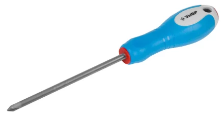 Отвертка ЗУБР, Cr-V сталь, трехкомпонентная рукоятка, цветовая индикация типа шлица, PH №1, 100мм 25252-1-100_z01 купить в Перми