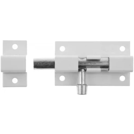 Задвижка накладная для окон и мебели &quot;ШП-50 БЦ&quot;, цвет белый/цинк, 50мм 37751-50 купить в Перми