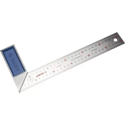Угольник ЗУБР &quot;ЭКСПЕРТ&quot; столярный, гравированная шкала, алюминиевая рукоятка, нержавеющее полотно 37мм, 300мм 34393-30 купить в Перми