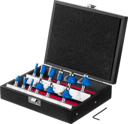 ЗУБР 12 шт, набор профильных фрез по дереву, Профессионал (28796-H12) купить в Перми