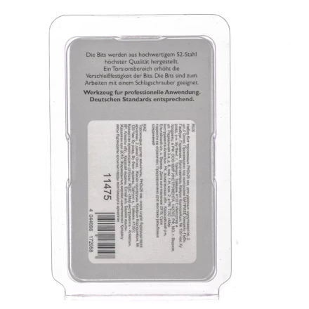 Набор бит торсионных PH2x25 мм для ударных шуруповертов 2 шт. Gross 11475 купить в Перми