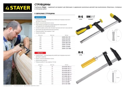 Струбцина STAYER &quot;PROFI&quot; ручная пистолетная, 150мм 32242-15 купить в Перми