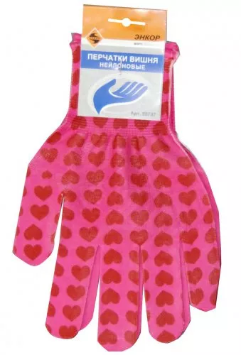 Перчатки нейлоновые Вишня Энкор 1/10 58737 купить в Перми