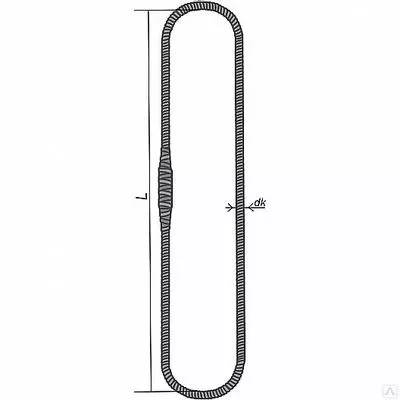 Строп канатный кольцевой СКК 20 т L=5.5 м  заплет на станке купить в Перми