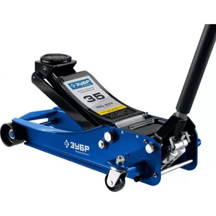 Домкрат гидравлический подкатной X90, 3,5т, 100-533мм, ЗУБР Профессионал 43054-3.5 43054-3.5 купить в Перми