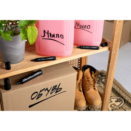 ЗУБР МП-1000К чёрный, 2-10 мм, клиновидный перманентный маркер (06333-2) купить в Перми